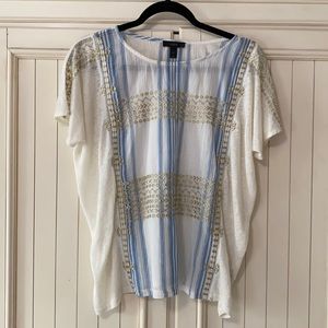 NWT Embroidered Striped J. Crew Top